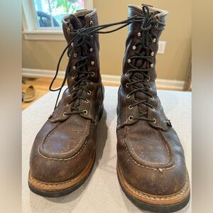 Mens thorogood fly away 8 inch boot moc non safety toe 13w preowned